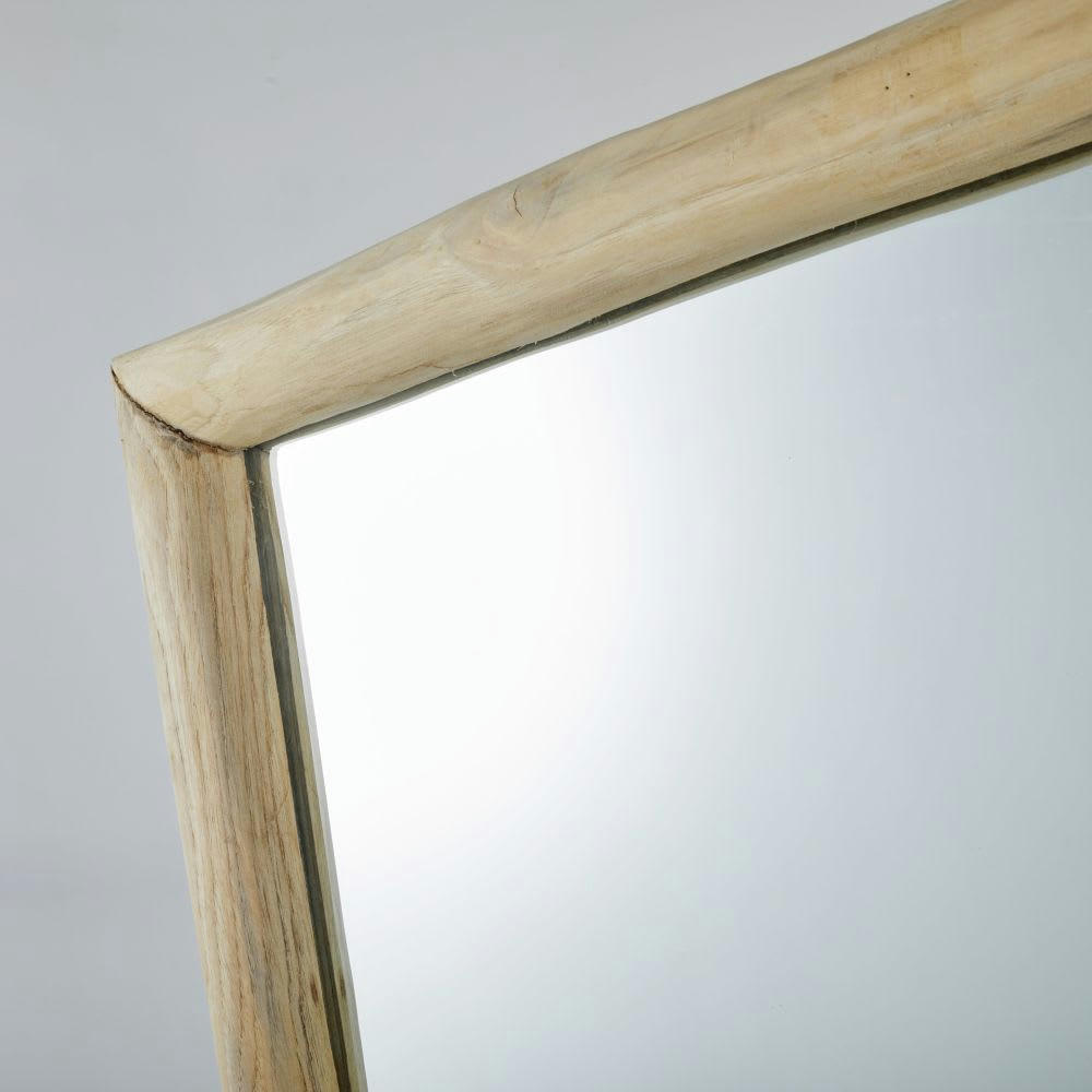 ELISA - Grand miroir rectangulaire en bois de teck 81x165