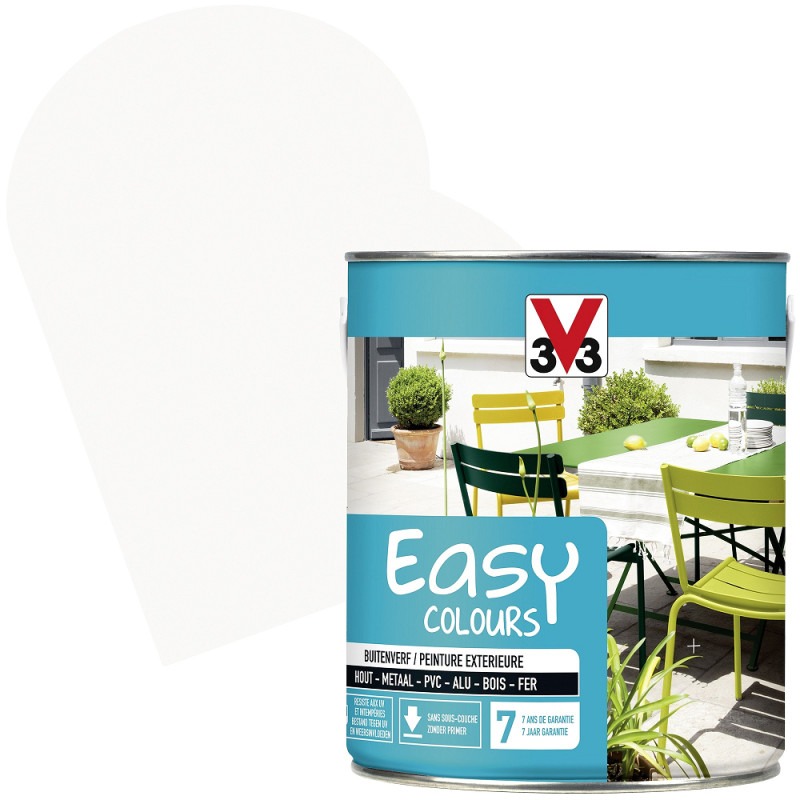 Peinture extérieure Easy Colours blanc satiné 2,5 L V33