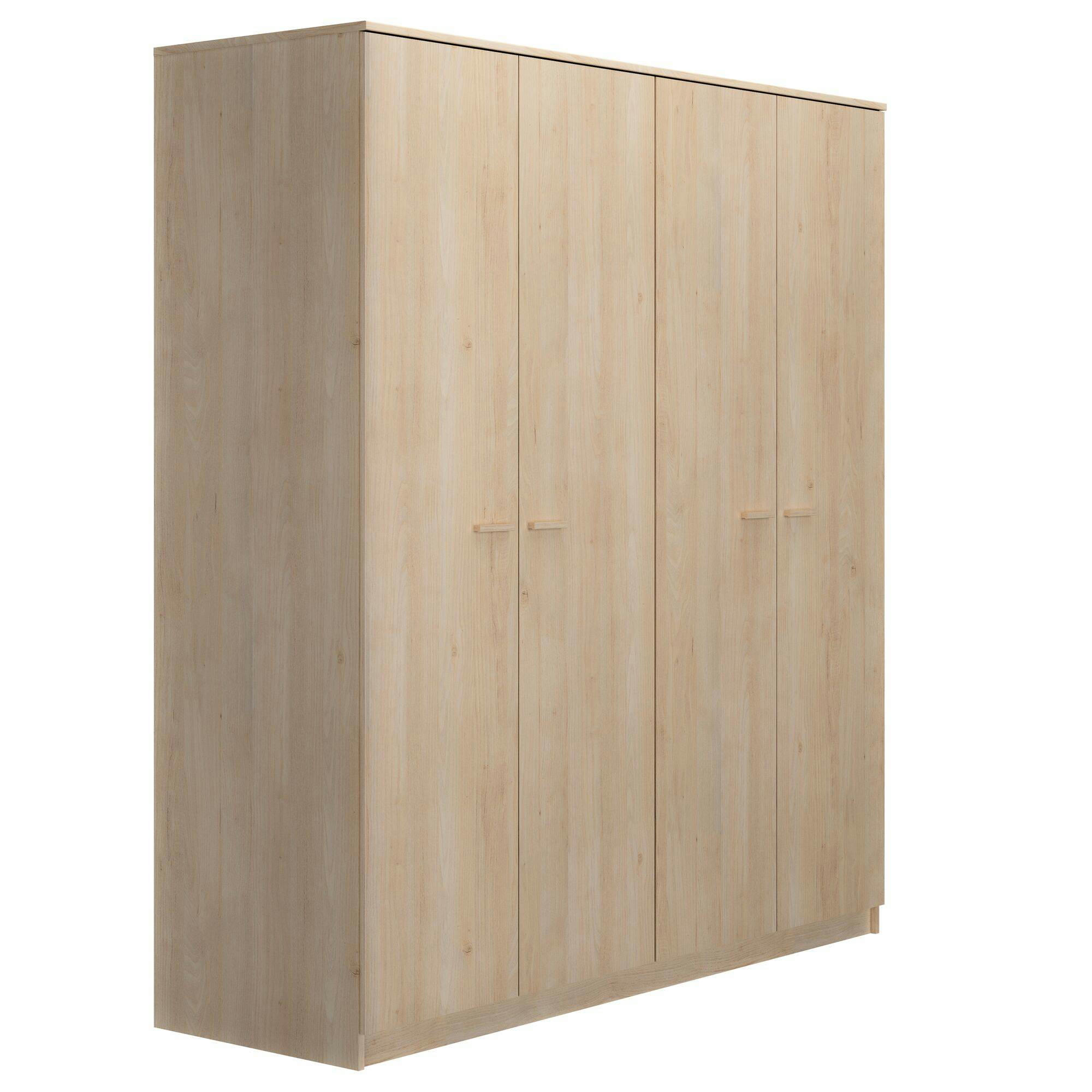 ENORA - Armoire 4 portes effet bois