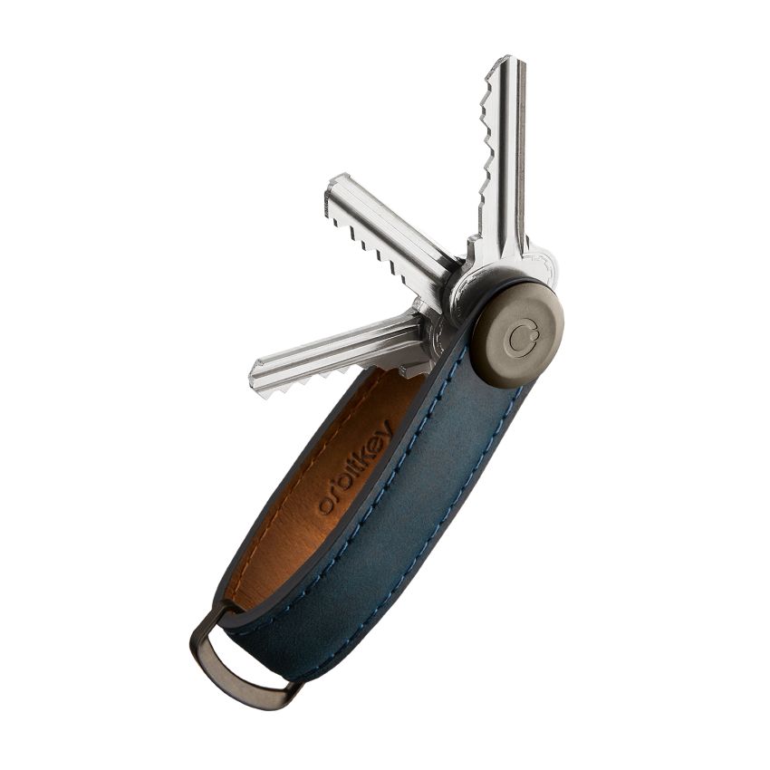 OrbitkeyBlauwe leren Orbitkey sleutelhanger