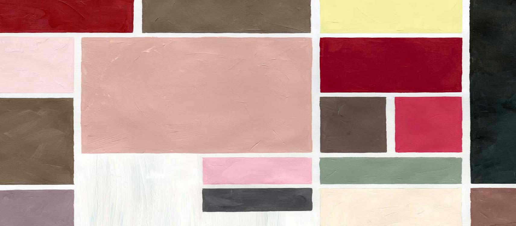 POUDRÉES ROUGE - Tête de lit sans support en bois 160*70 cm