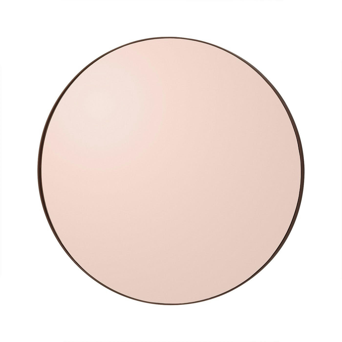 CIRCUM - Miroir mural teinté rose small rond D70cm