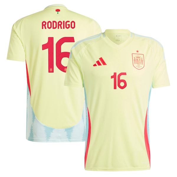 Rodrigo Spain National Team adidas 2024 Away Replica Jersey - Yellow/Scarlet