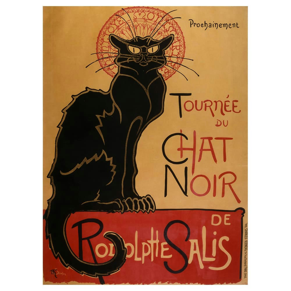 - Tableau Tournée du Chat Noir Théophile Alexandre Steinlen 80x110cm