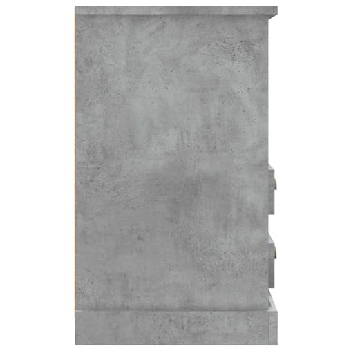 NNEVL Bedside Cabinets 2 pcs Concrete Grey 43x36x60 cm