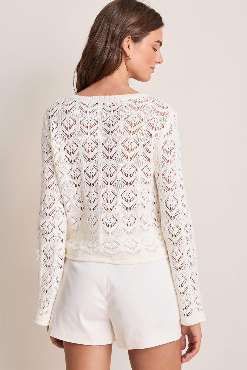 Mindy Pointelle Pullover Sweater