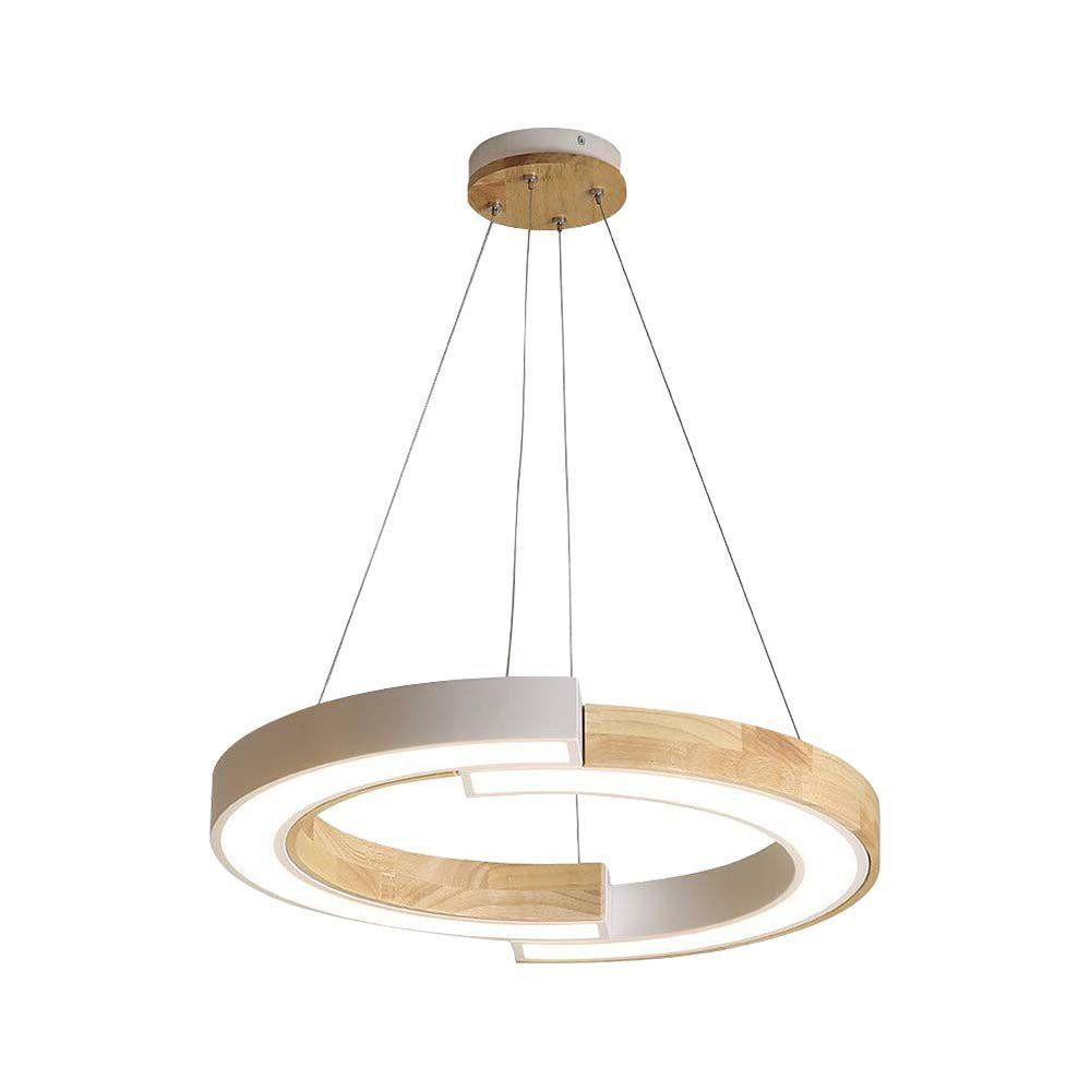 Lampa wisząca VT-7828 jasne drewno LED 1x32W Ciepła biel 4000lm V-TAC