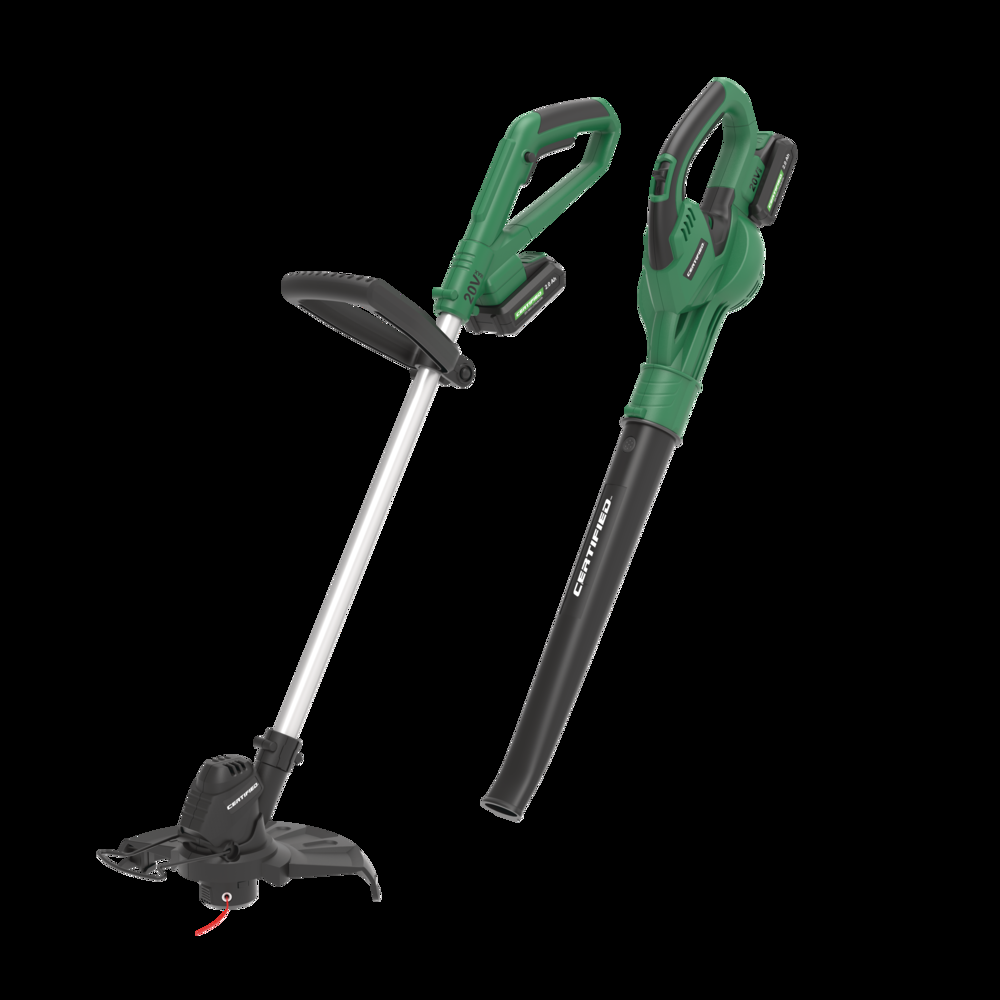 Certified 20V Cordless Line Grass Trimmer/ Sweeper Combo