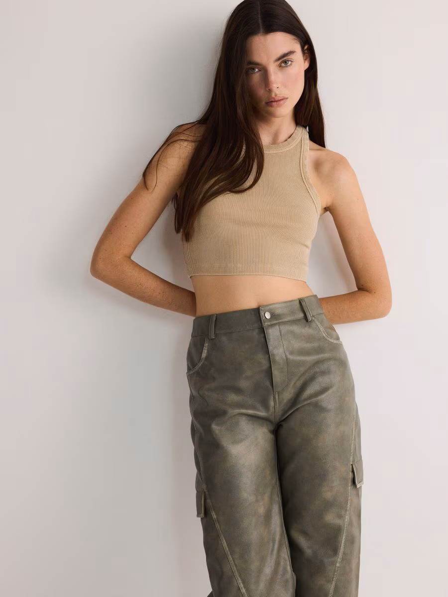 Crop Top With Aged Effect