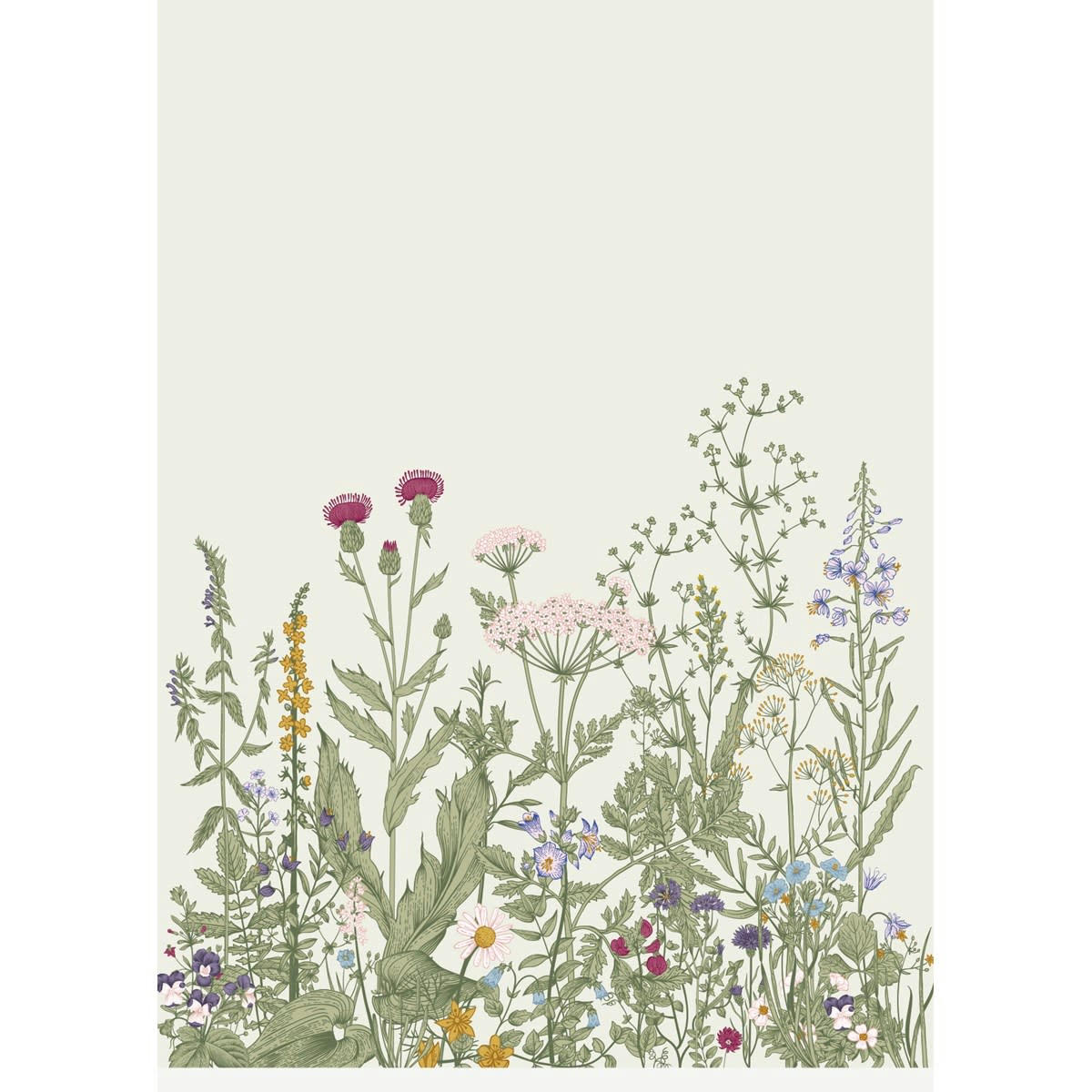 BOTANIC GARDEN - Papier peint panoramique en papier vert chèvrefeuille 192x270