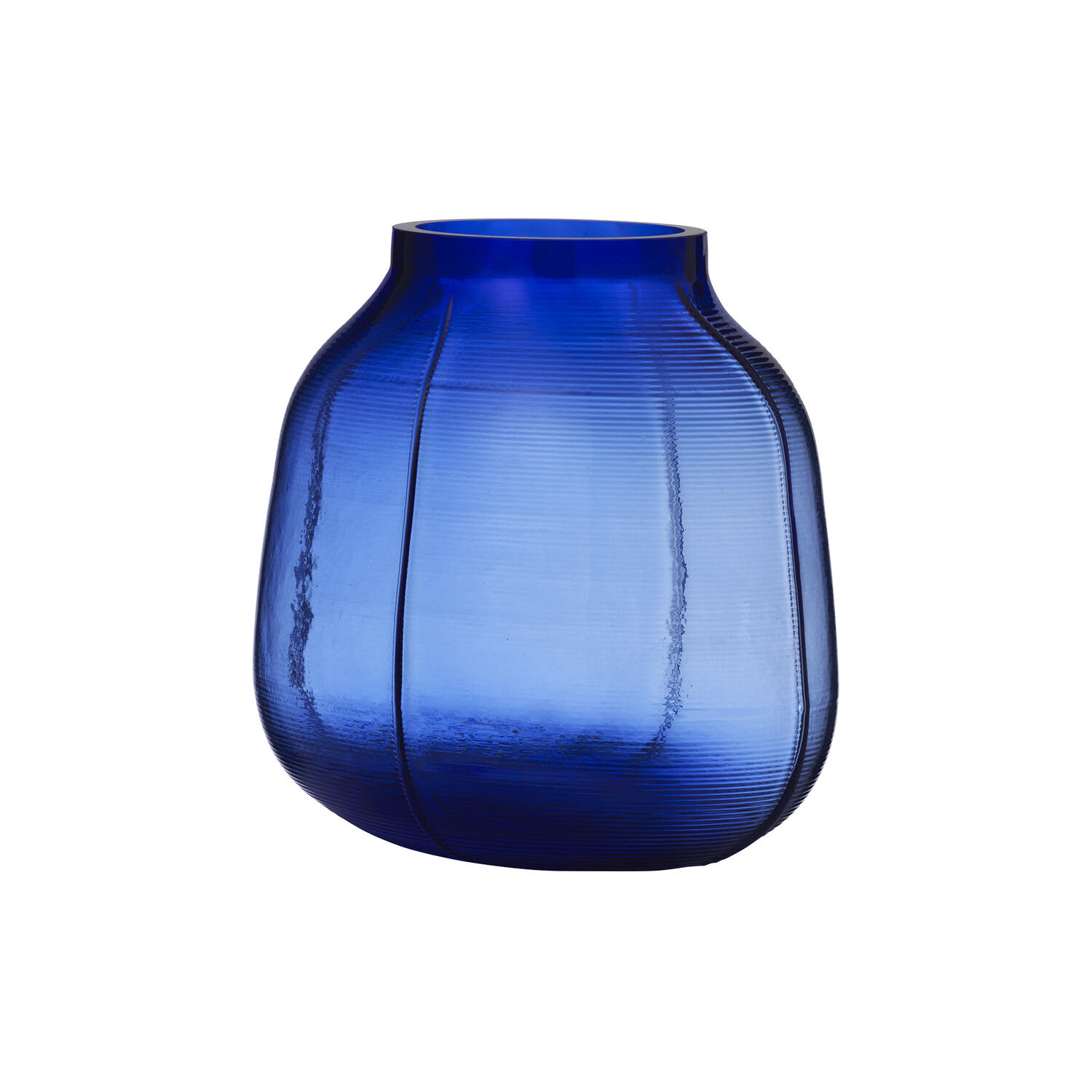 Step vase, blue