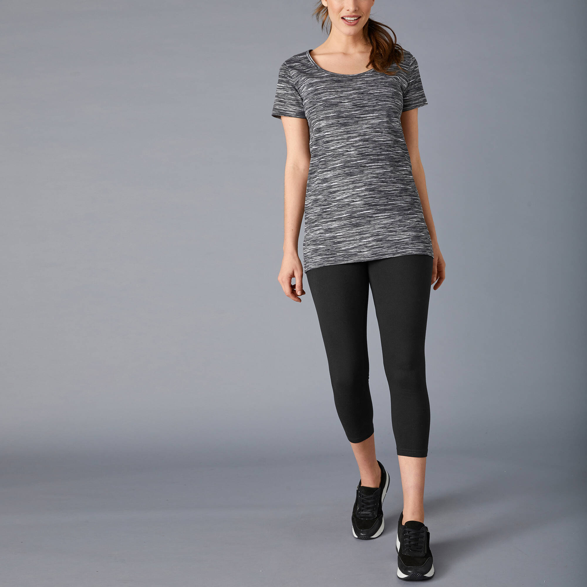 Legging 3/4 maille taille élastiquée