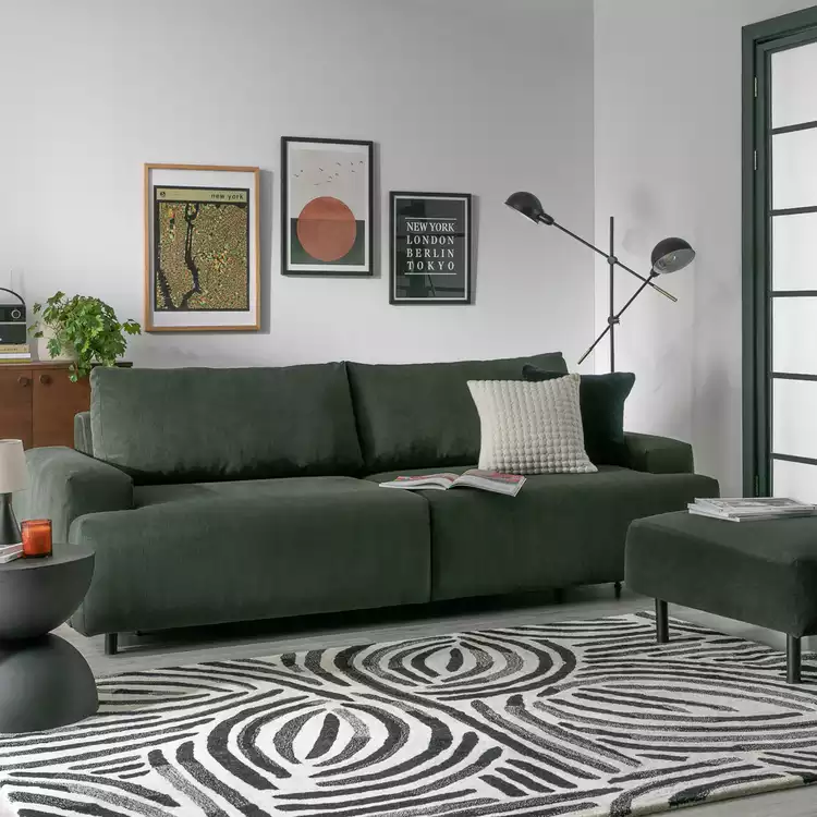 Habitat Julien Fabric 4 Seater Sofa Bed - Green