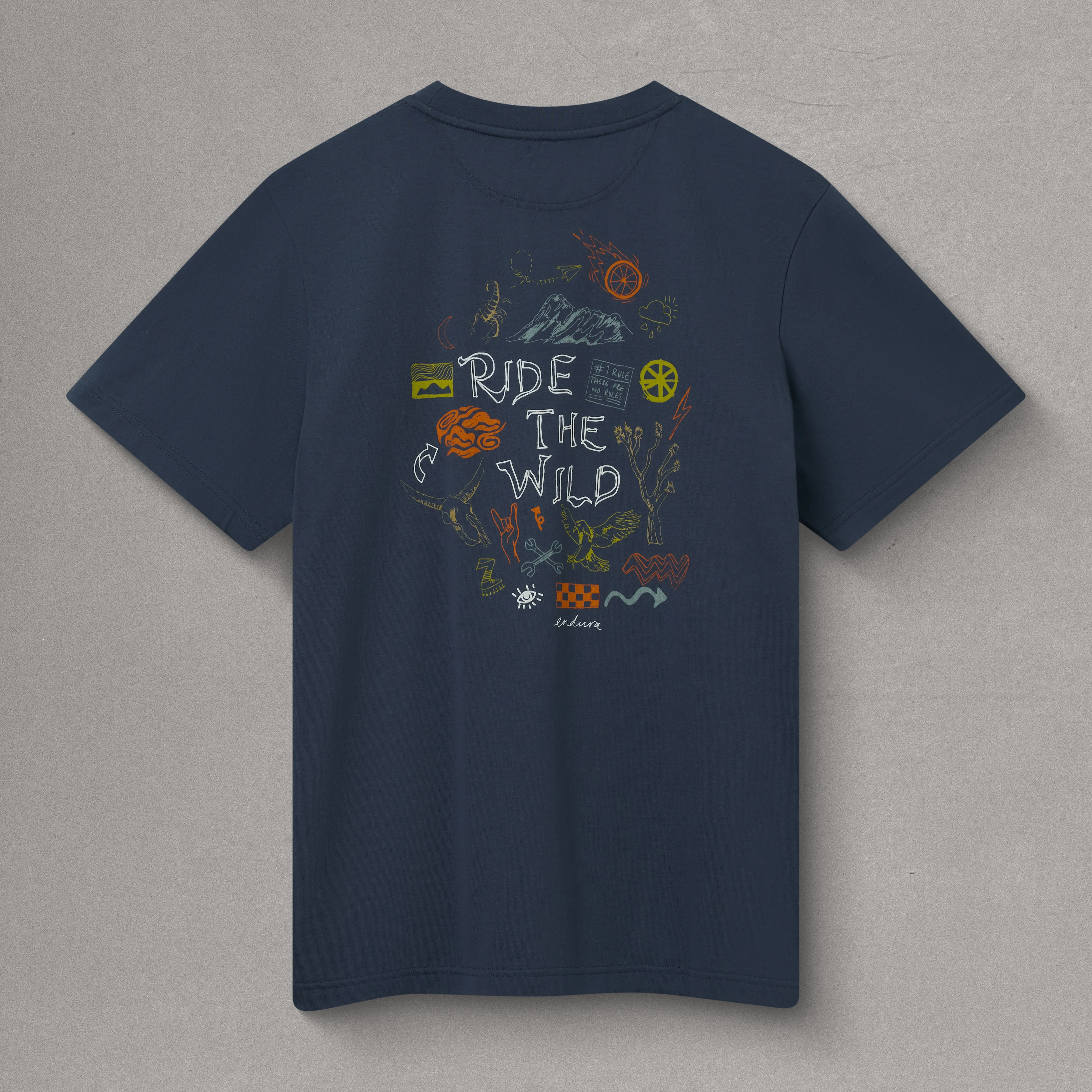 Unisex Ride The Wild Graphic Tee - Carbon Grey