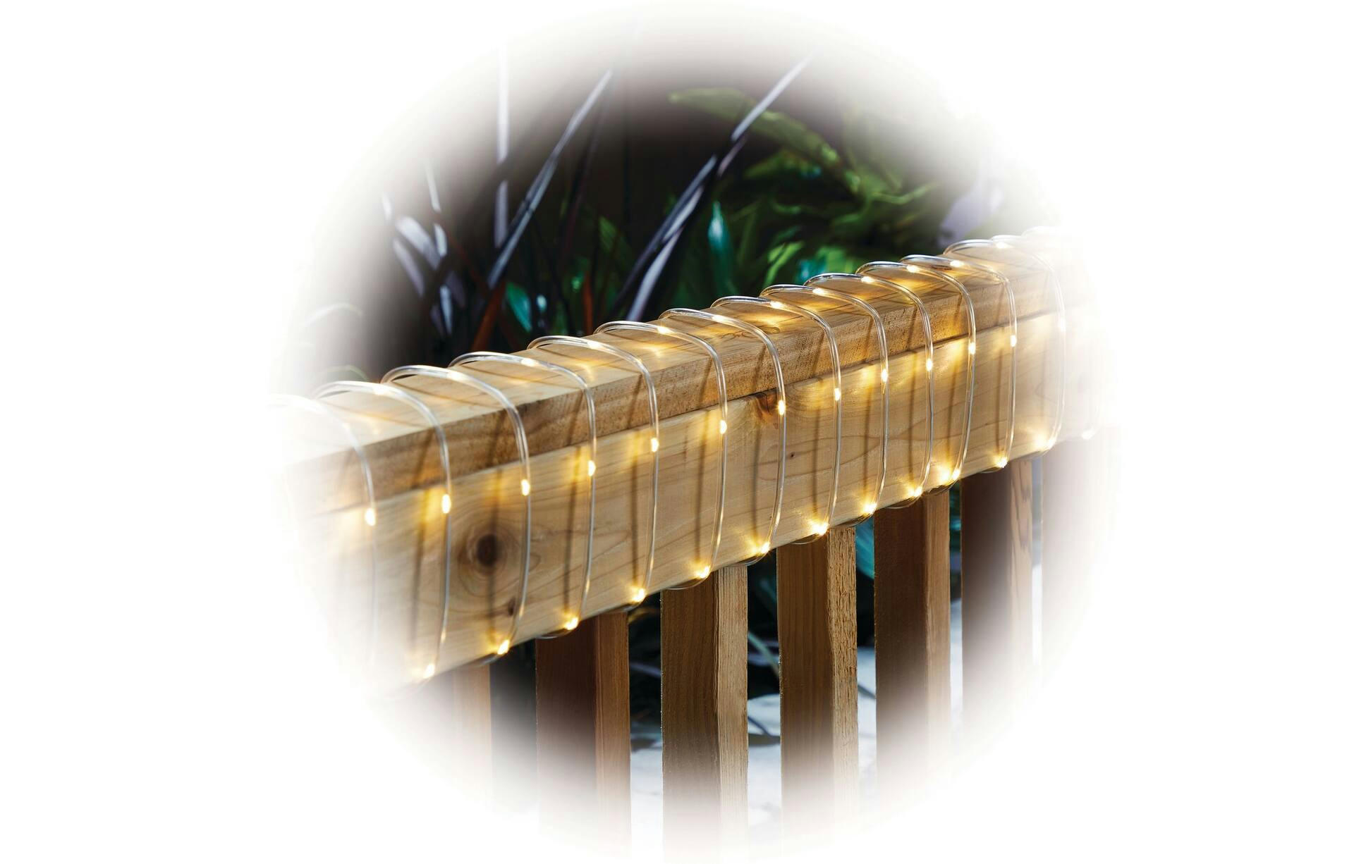 NOMA Indoor/Outdoor Warm White LED Battery-Operated Rope String Lights, 30-ft