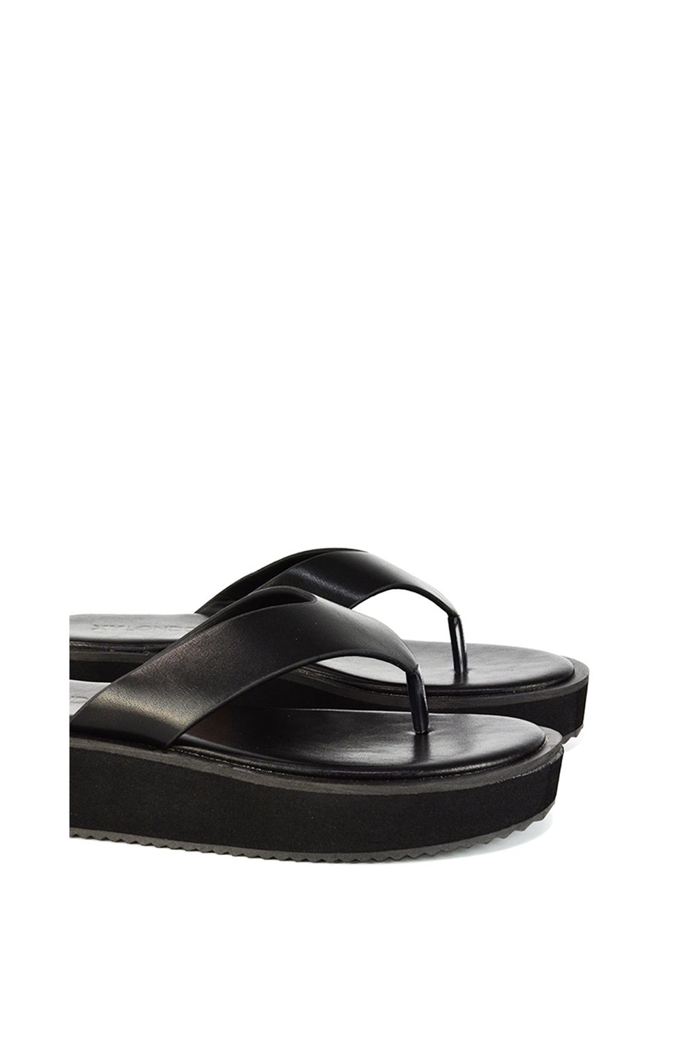 XY London Tammi' Thong Strap Flatform Flip Flop Sandal Slides