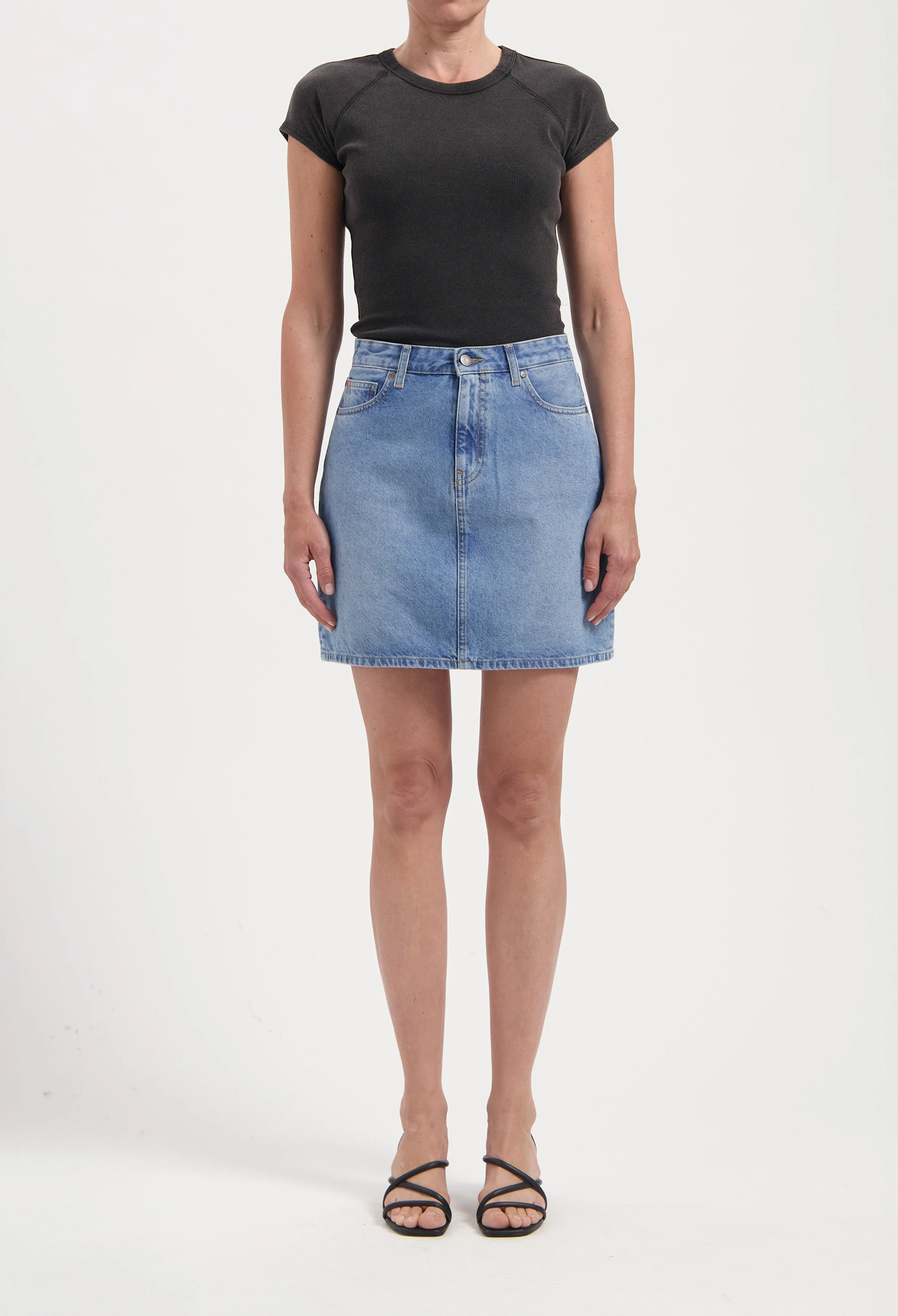 Audry Mini Skirt - Light Stone Vintage