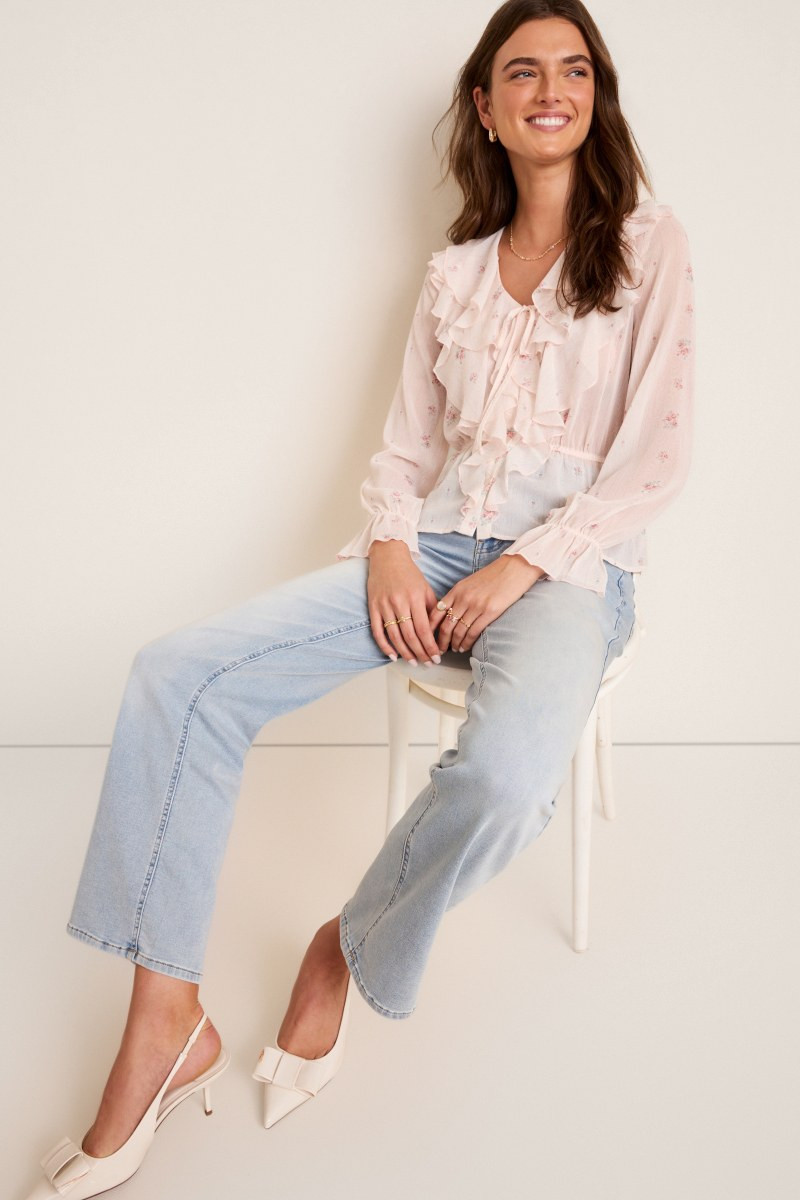 Greta Ruffled Floral Blouse