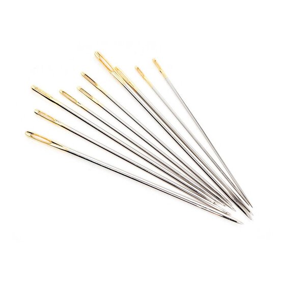 Hemline Gold Embroidery Needles 10 Pack
