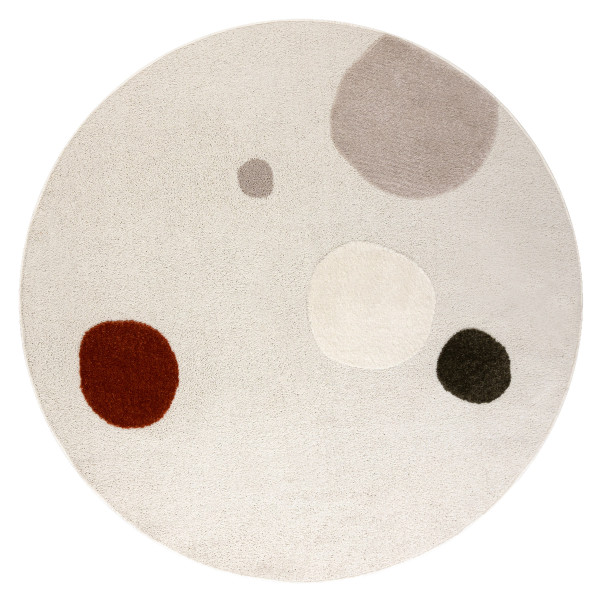 Dywan DUNE 8087 krem / terakota - Geometryczny, koła, koło 120 cm