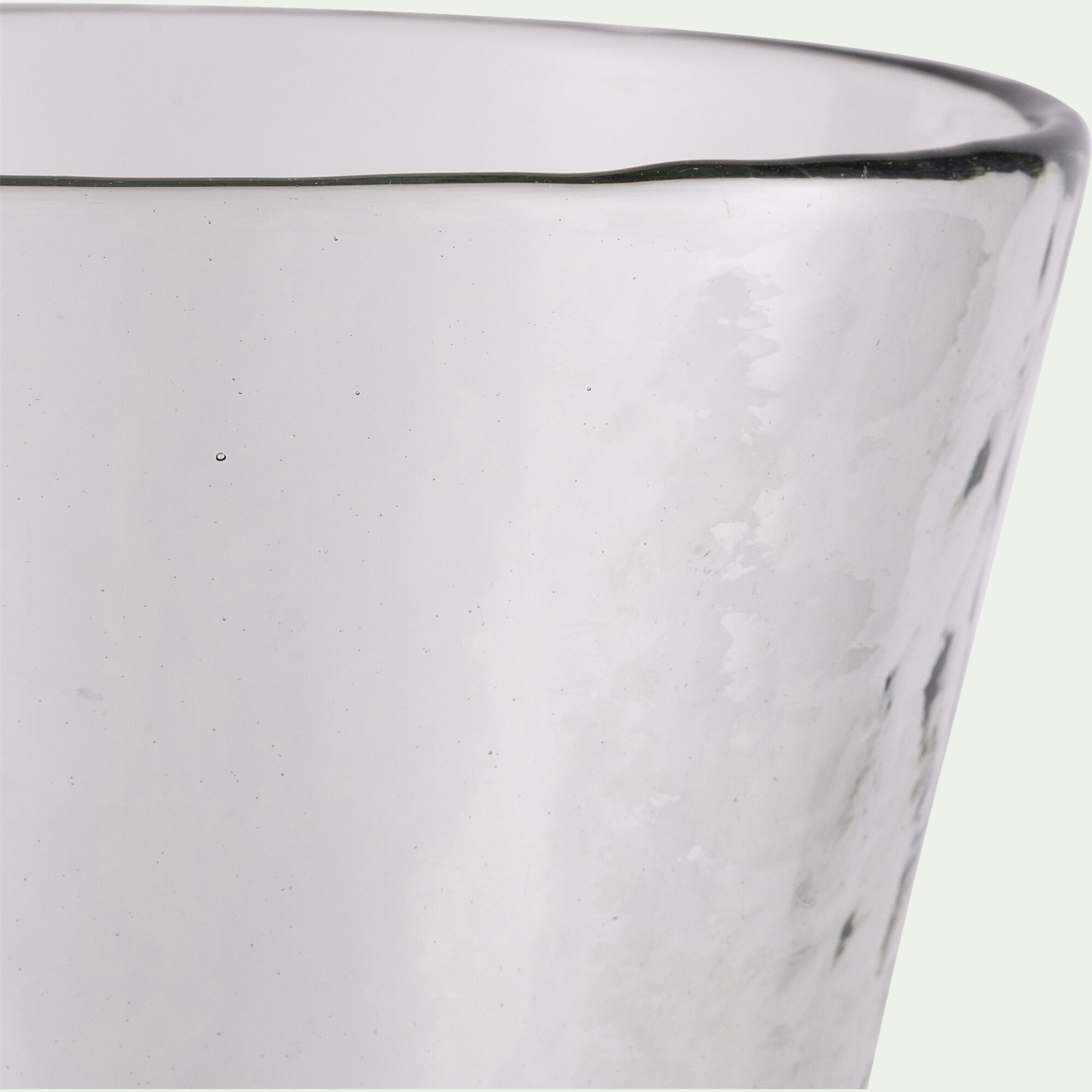 ELOUAN - Cache-pot en verre bullé D14cm - transparent