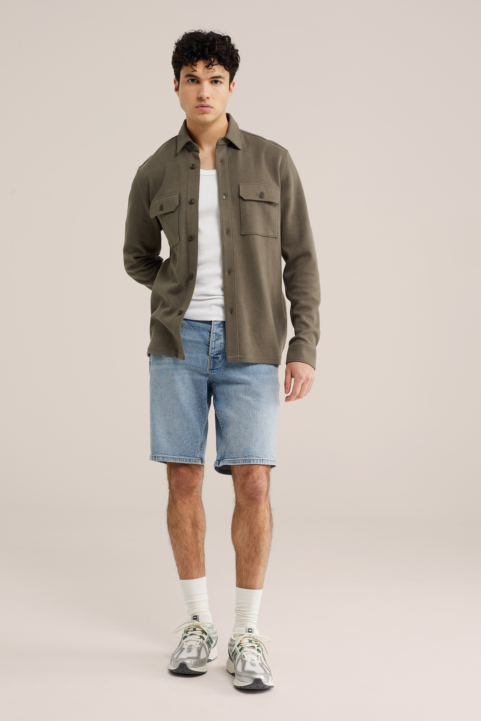 Heren regular fit denim short