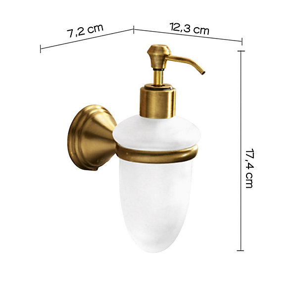 Distributeur De Savon Liquide Avec Distributeur En Verre Et Bronze 180 Ml Rose