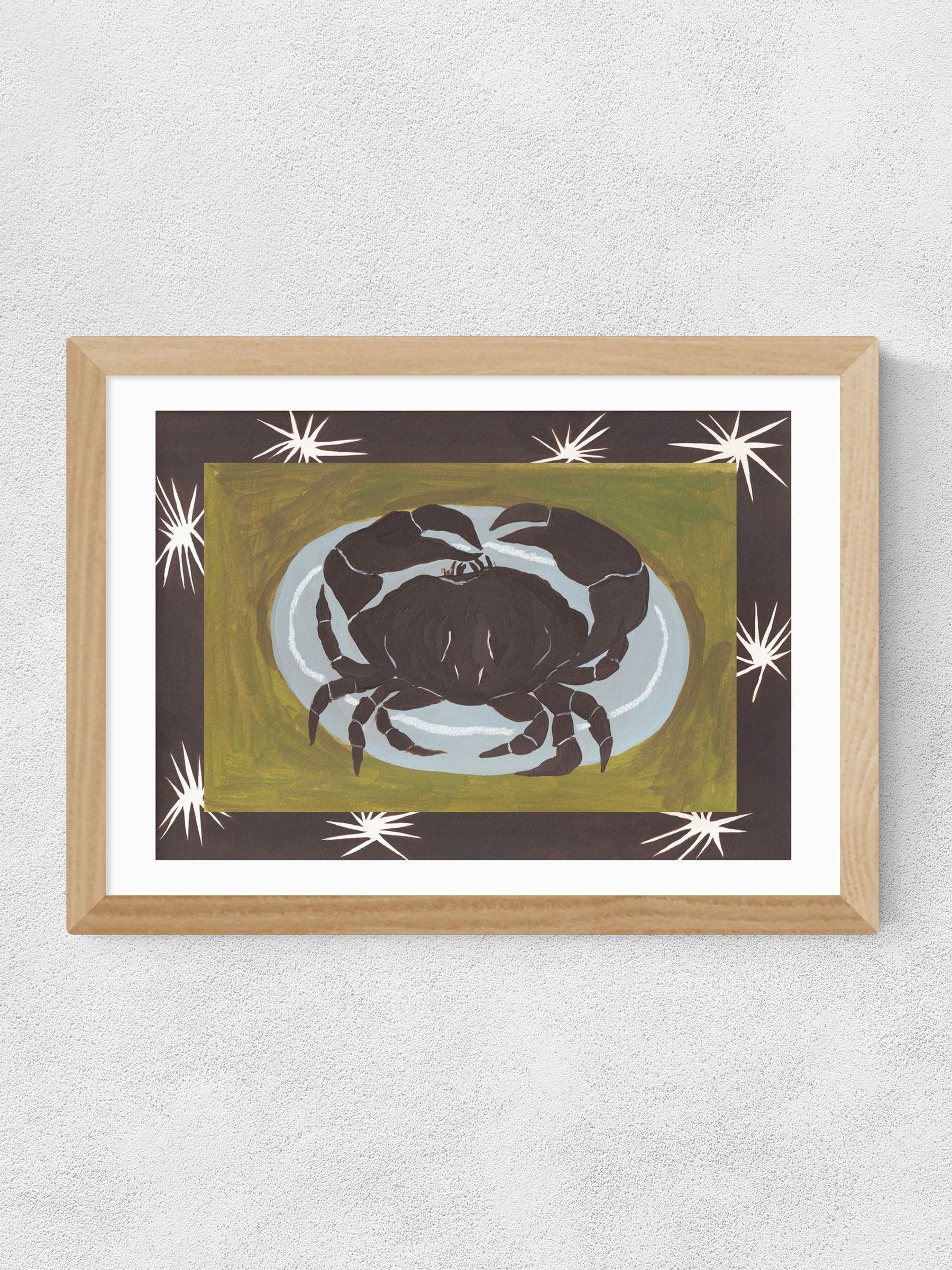 East End Prints Oak Crab Cancer Star Sign Wall Art Print by Jazmine Joye