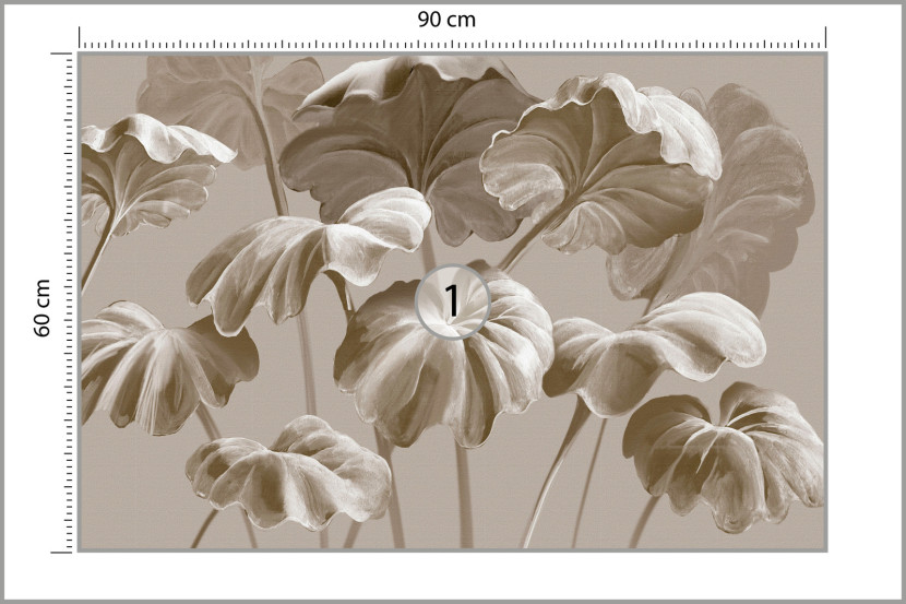 Fototapeta Rośliny Tropikalne W Stylu Boho 90x60cm