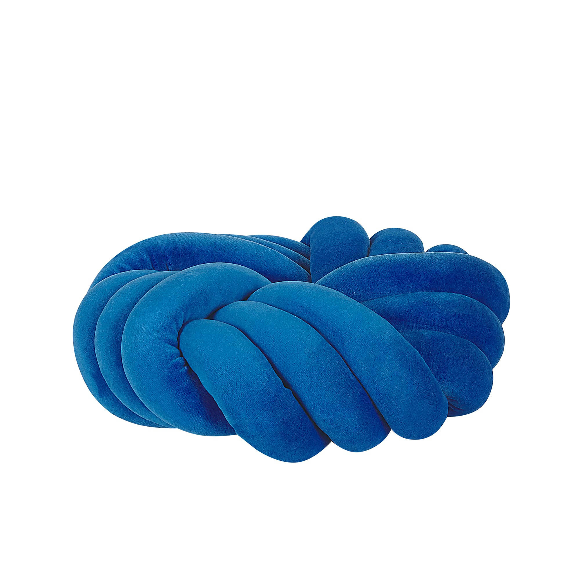 AKOLA - Coussin décoratif en tissu bleu 30x15cm