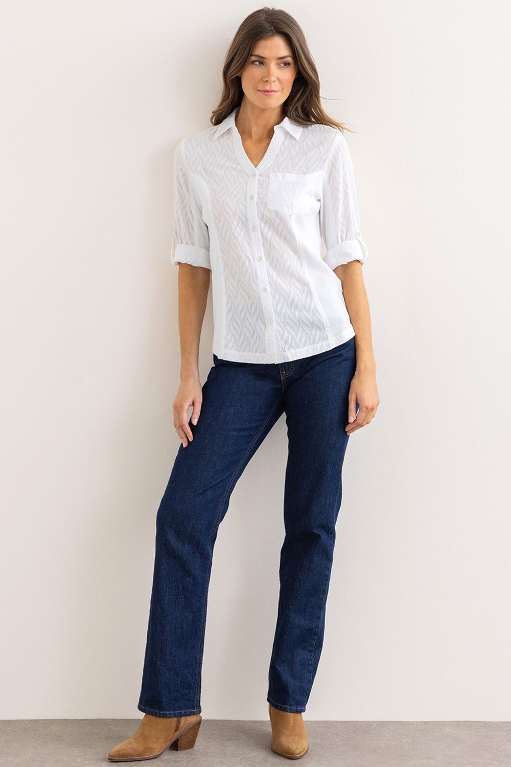 Klass. Fitted Textured Cotton Shirt