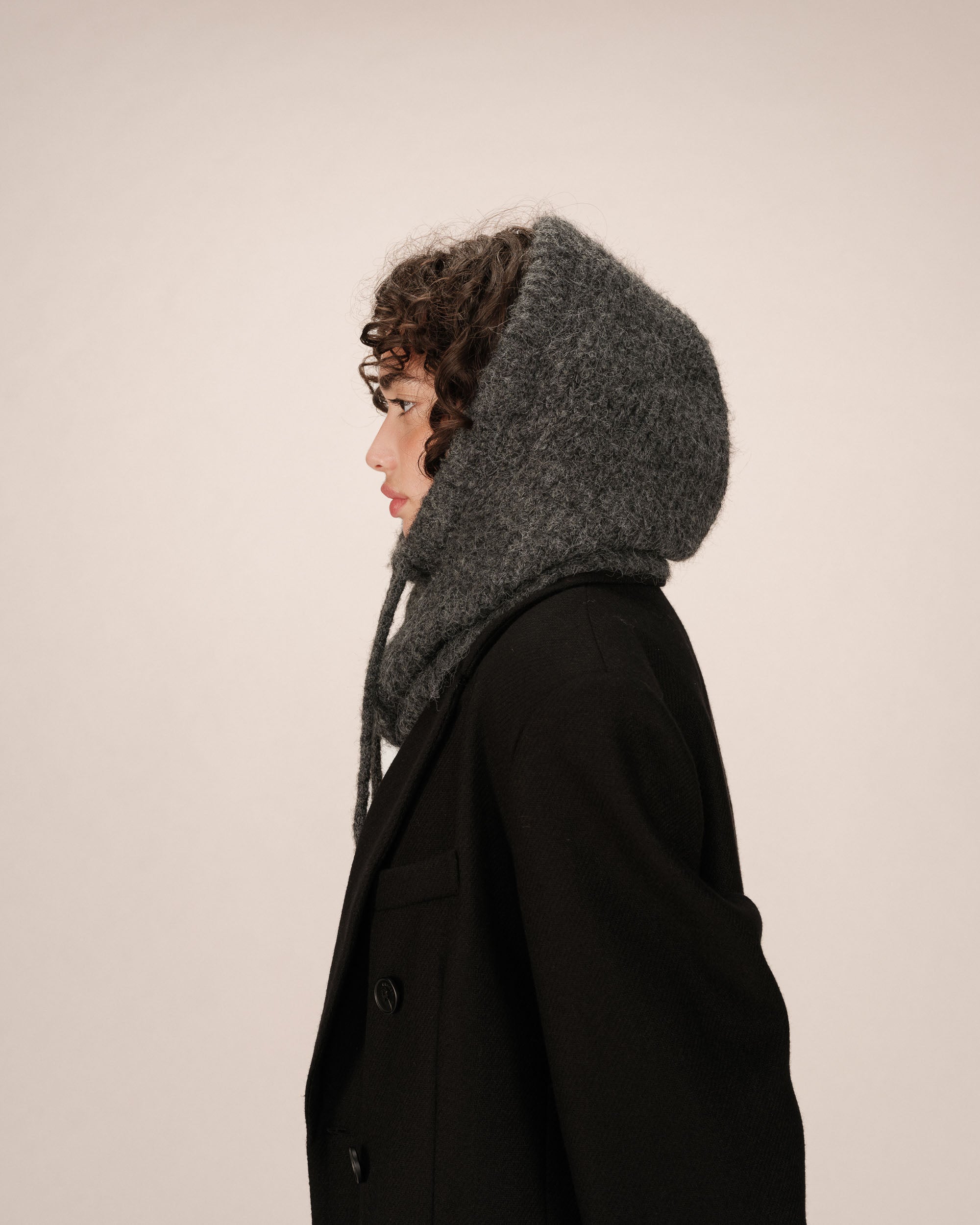 Cagoule en maille anthracite Samourai