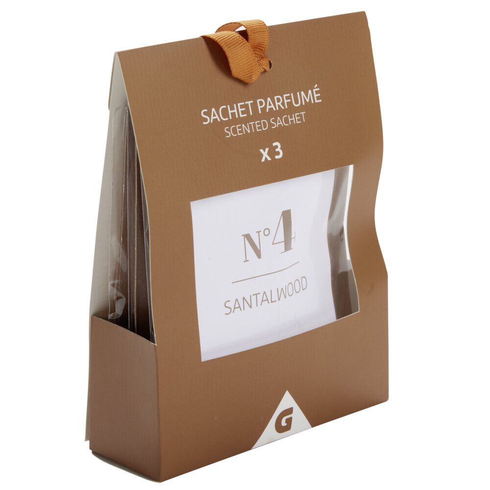 Désodorisant sachet parfumé x3 senteur bois de santal 3x5gr