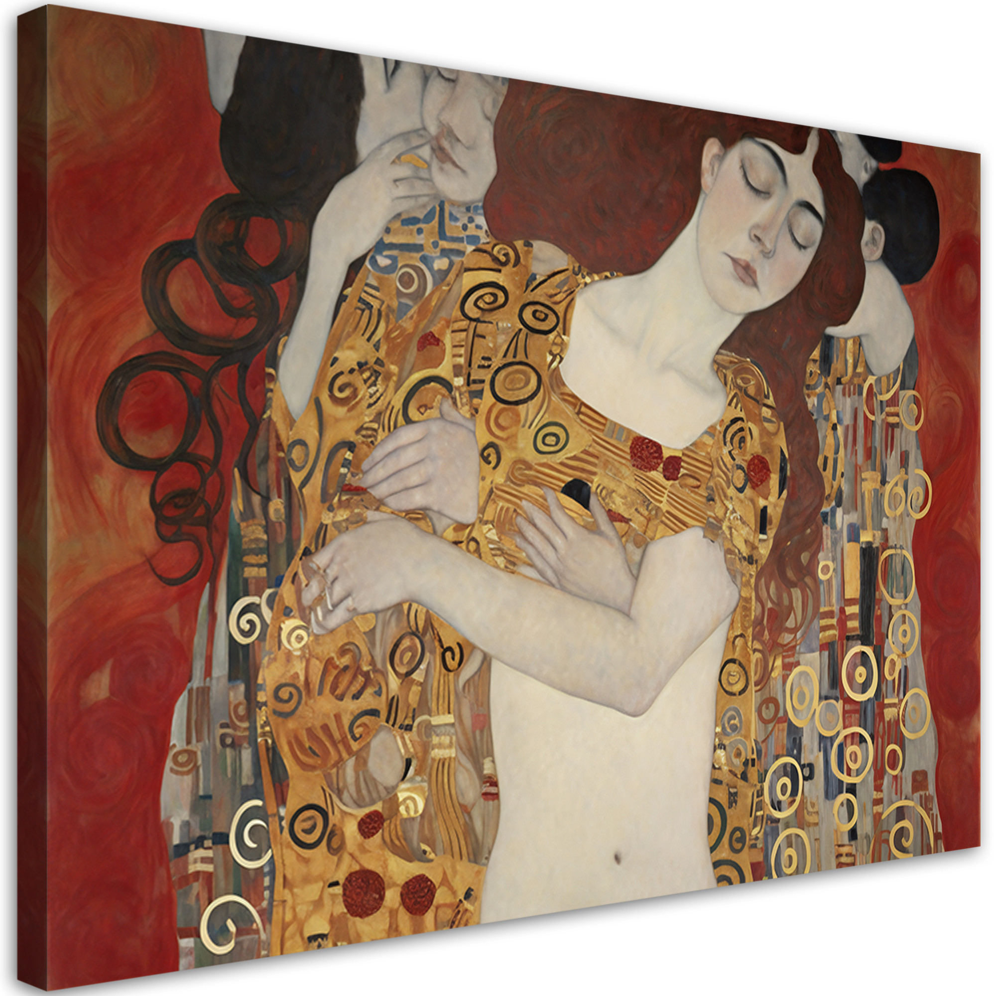 Feeby Obraz na płótnie, Pocałunek kobiet abstrakcja - G. Klimt 60x40