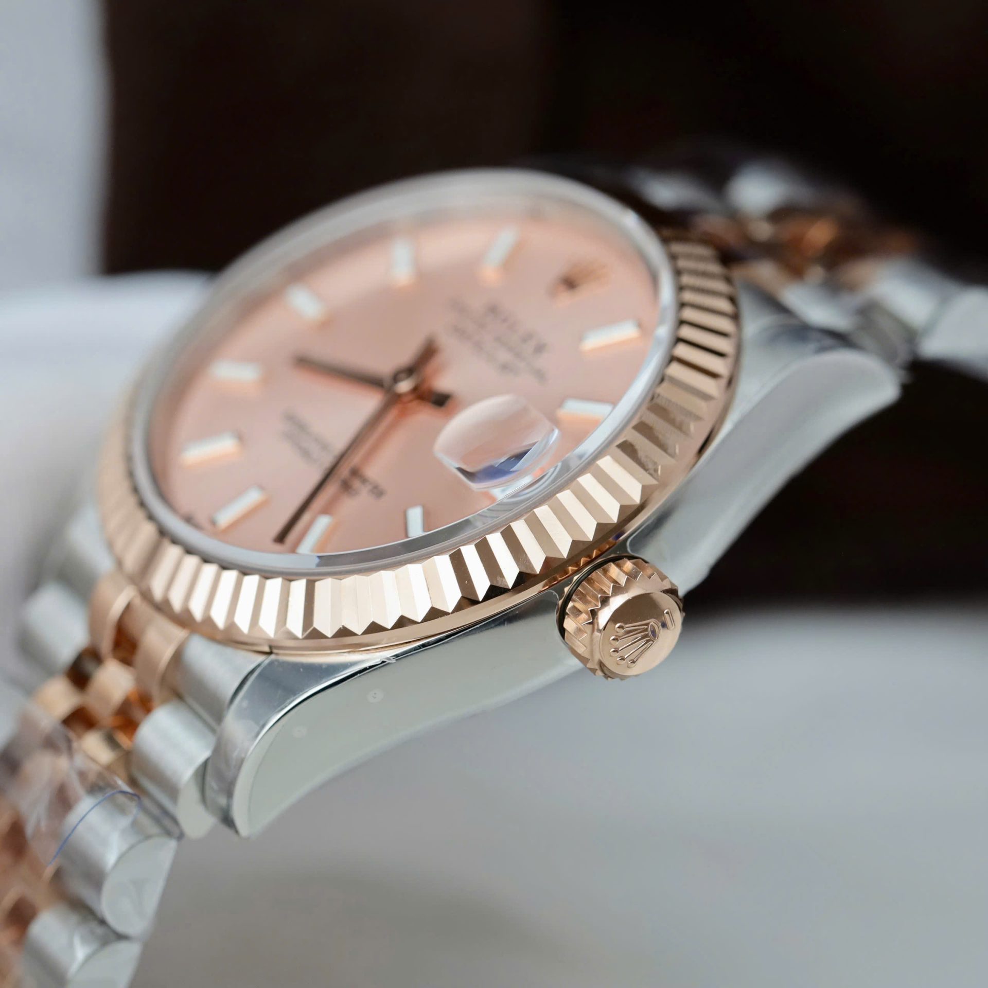 Rolex Datejust SS/RG Plated Pink Dial 31mm Jub THBF Replica