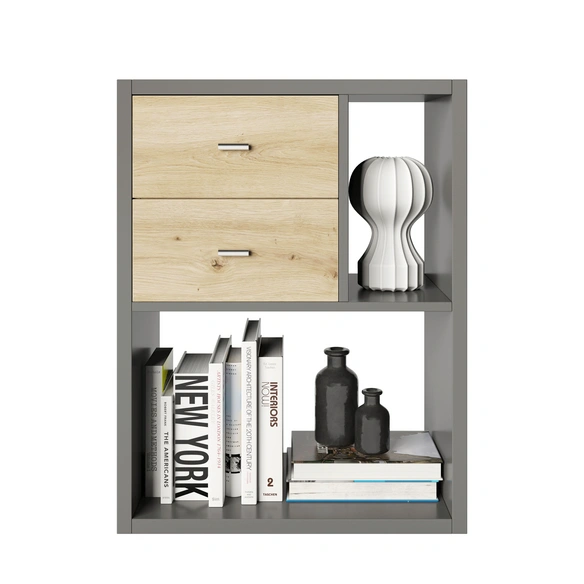 Raumteiler-Regal »Fortuna«, BxHxL: 75,1 x 57,9 x 34 cm, inkl. Schubladencontainer