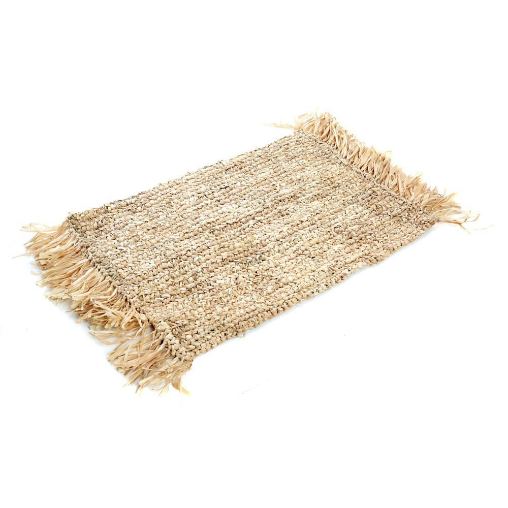 FRINGE RAFFIA - Set de table en raphia naturel