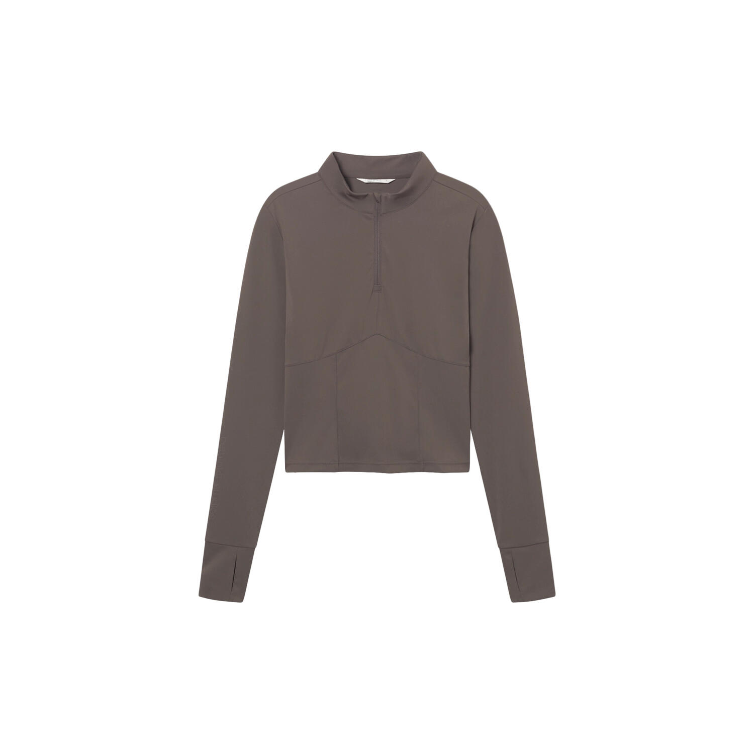 Butter Soft Half Zip True to body, dark brown