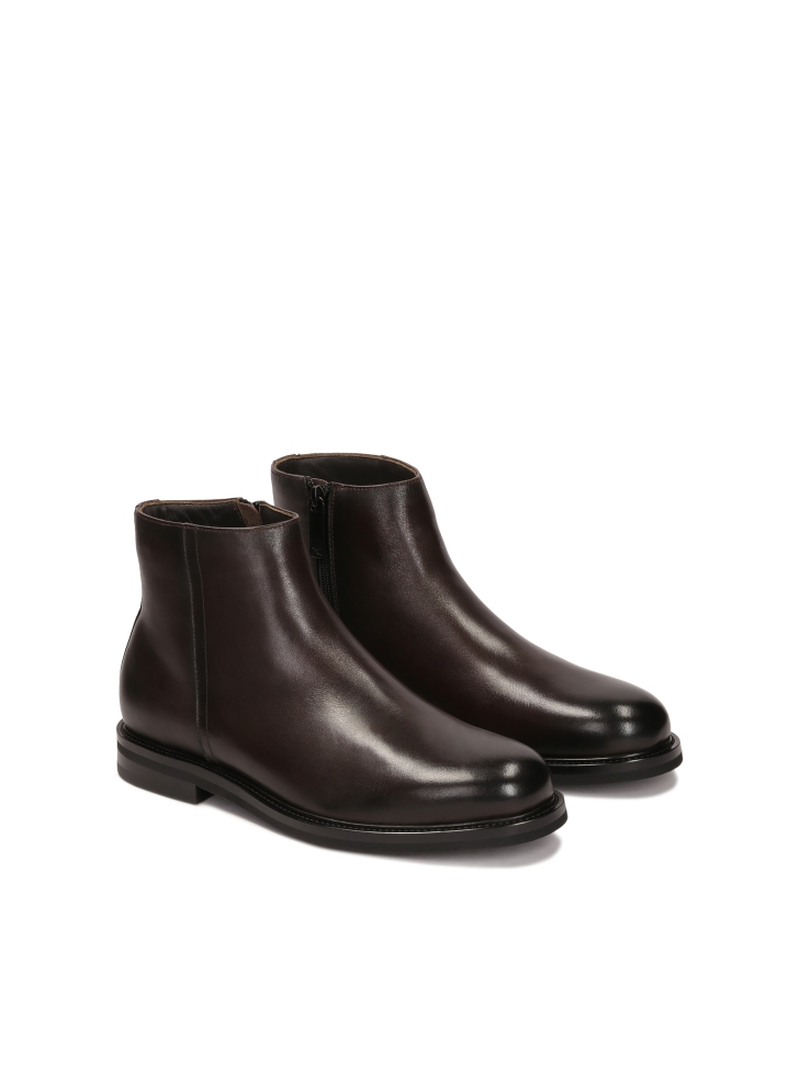 Men's leather brown boots