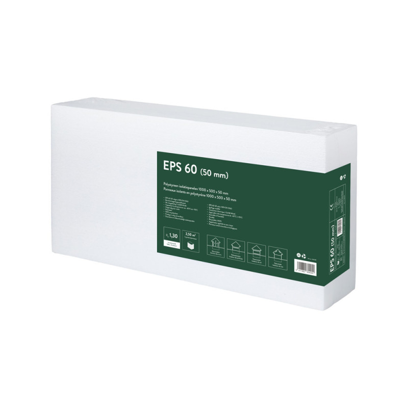Panneau isolant EPS 60 100 x 50 x 5 cm 5 pièces