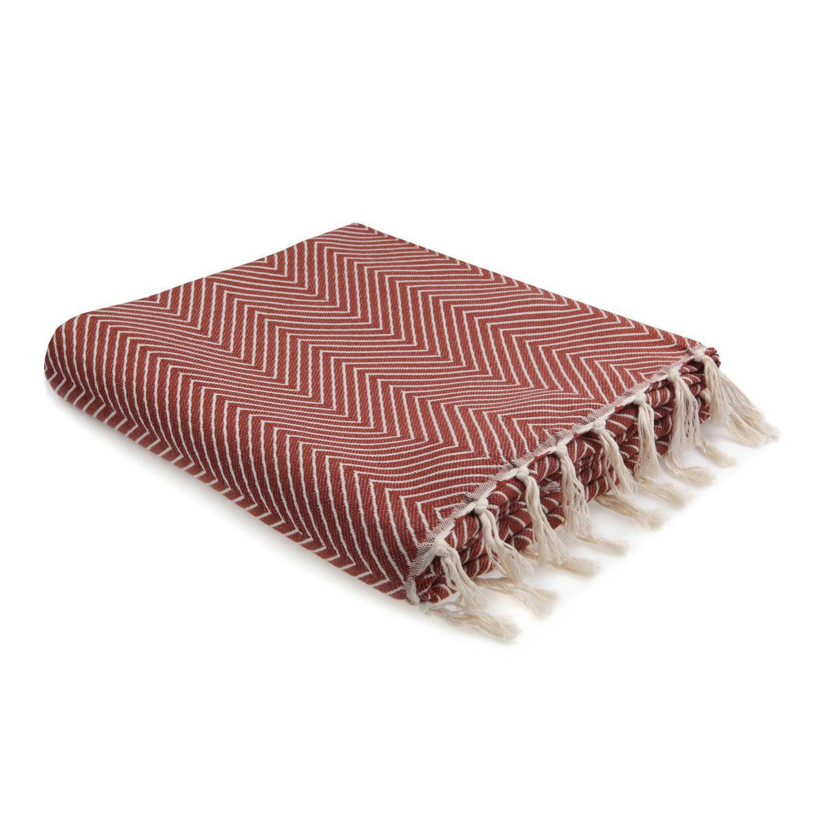 AMSTERDAM - Plaid coton  160x250 tomette
