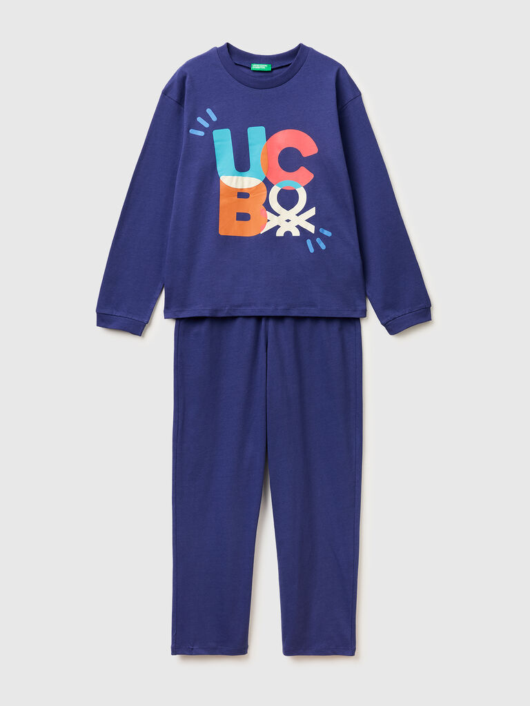 Soft pajamas with logo print