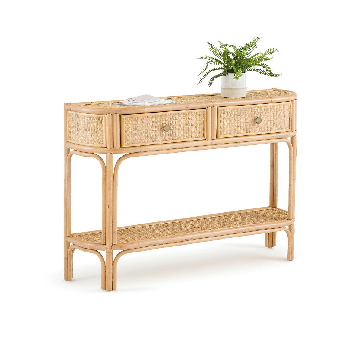 Console en rotin avec tiroirs, Ladara