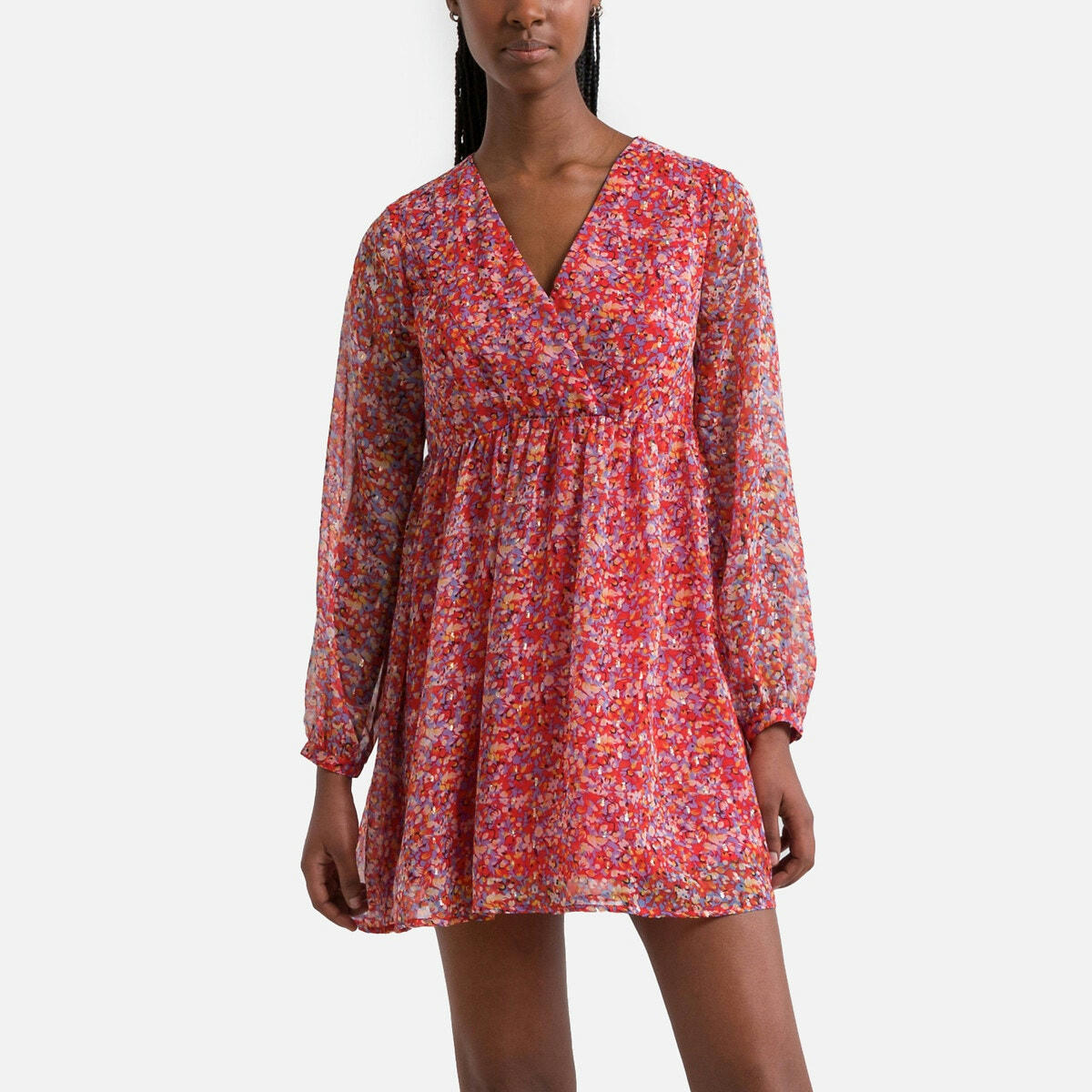 Robe imprimée, col V