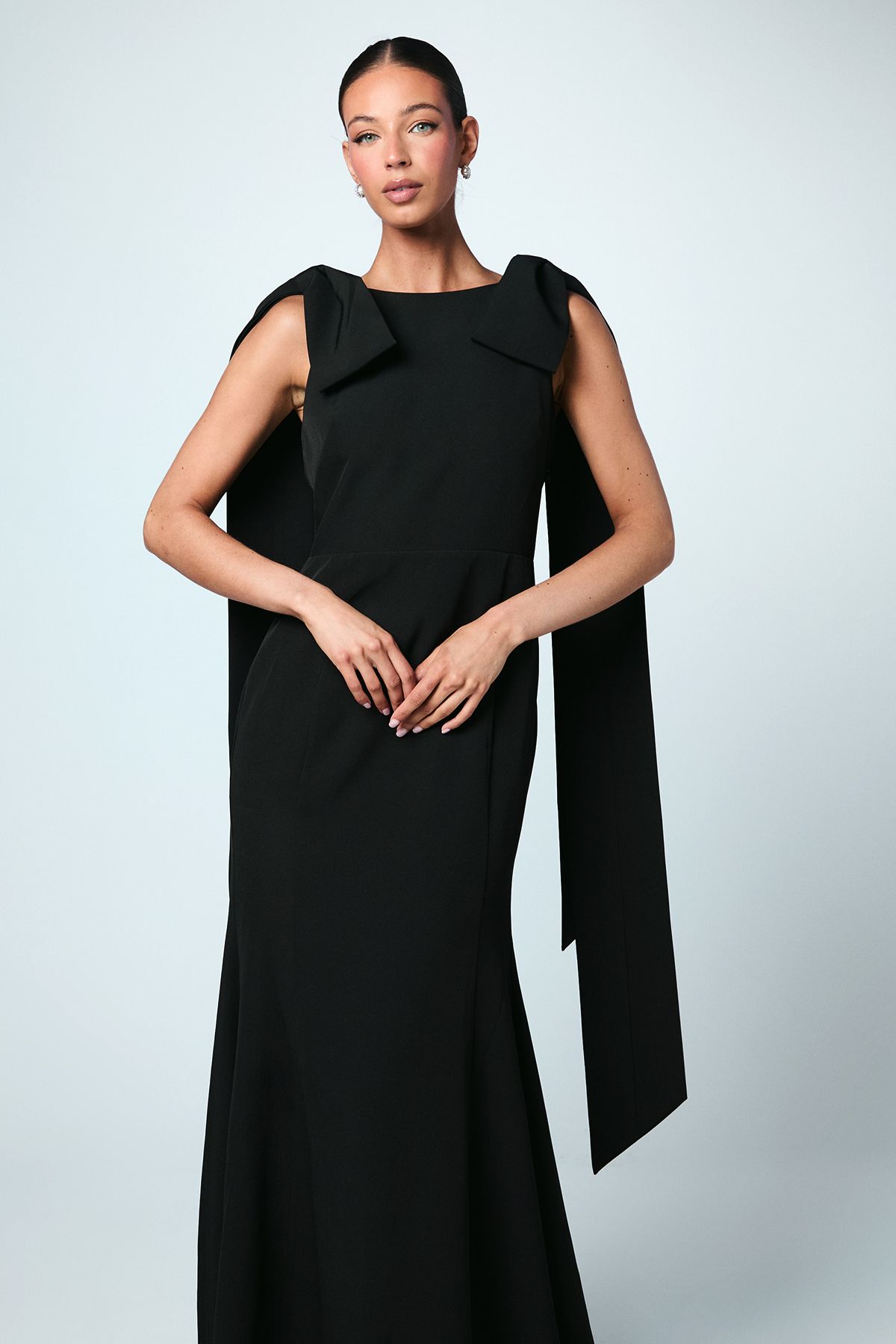 Coast Bow Detail Button Back Column Maxi Bridesmaid Dress