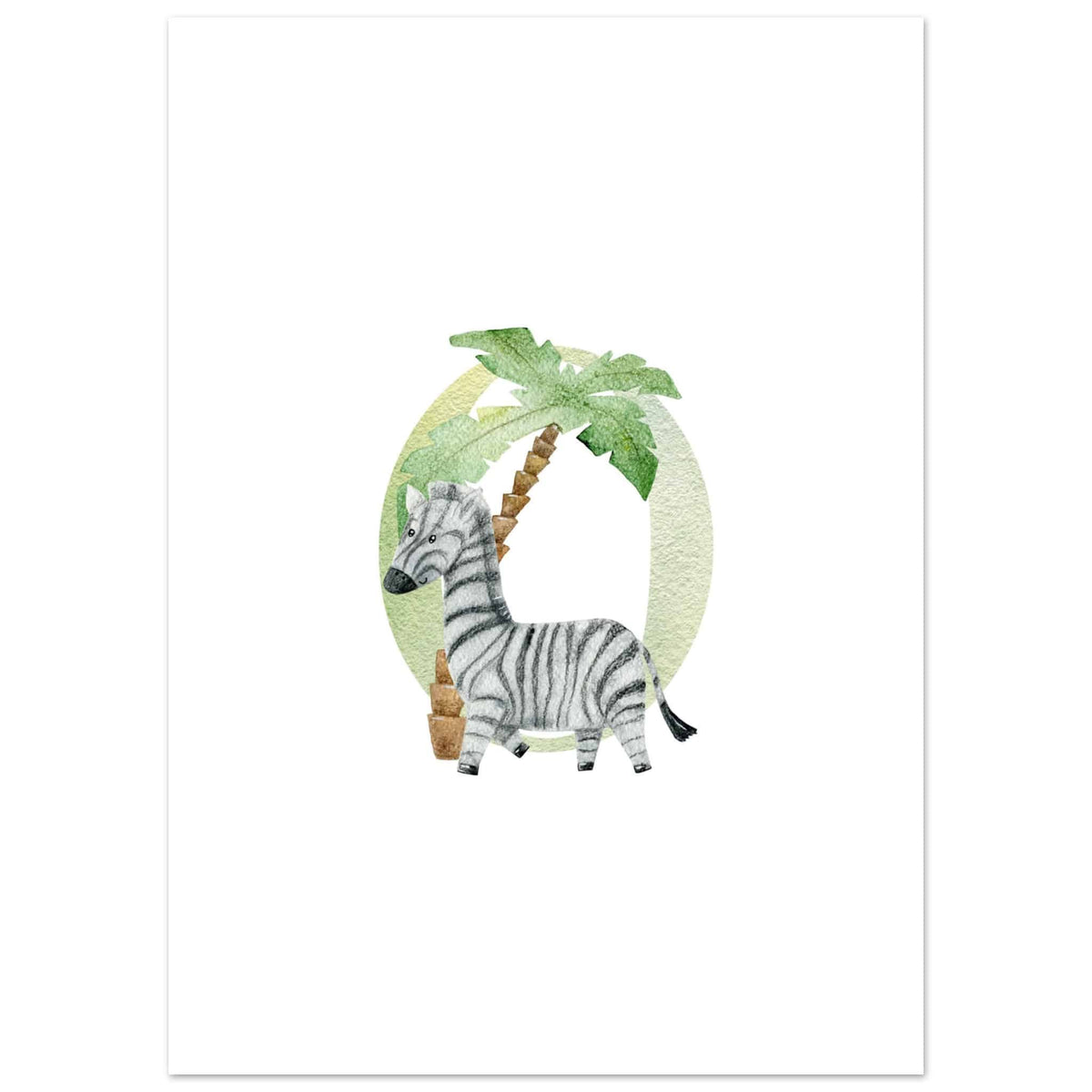 Artfulprints Poster Cijfer 0 kinderkamer  - 50x70 cm - Meerkleurig