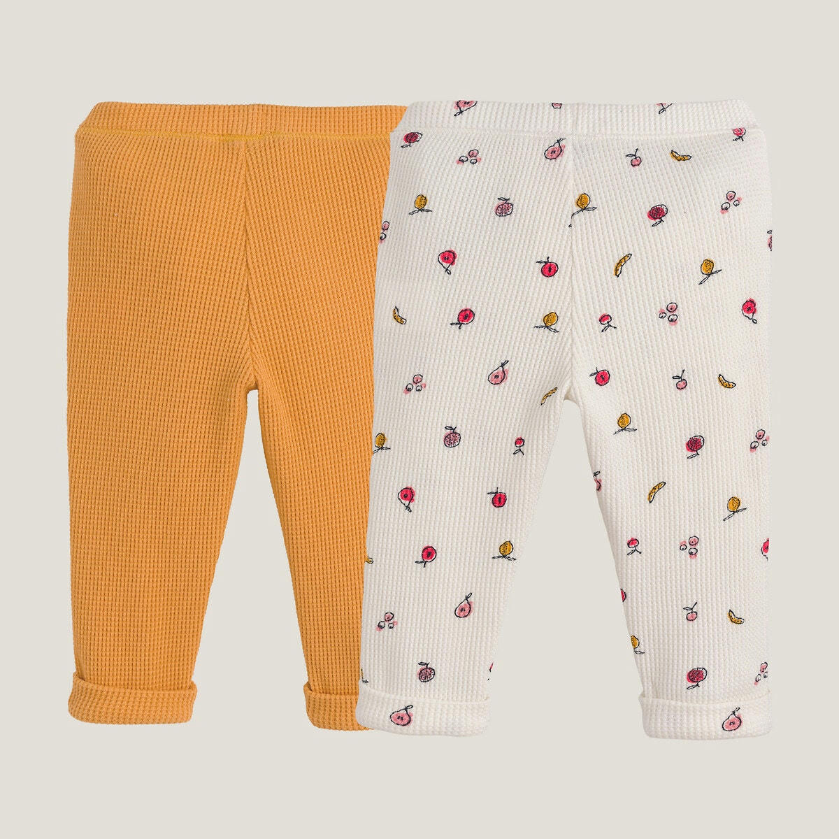 Lot de 2 leggings en nid d'abeille