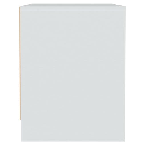 NNEVL Bedside Cabinet White 45x34x44.5 cm Chipboard