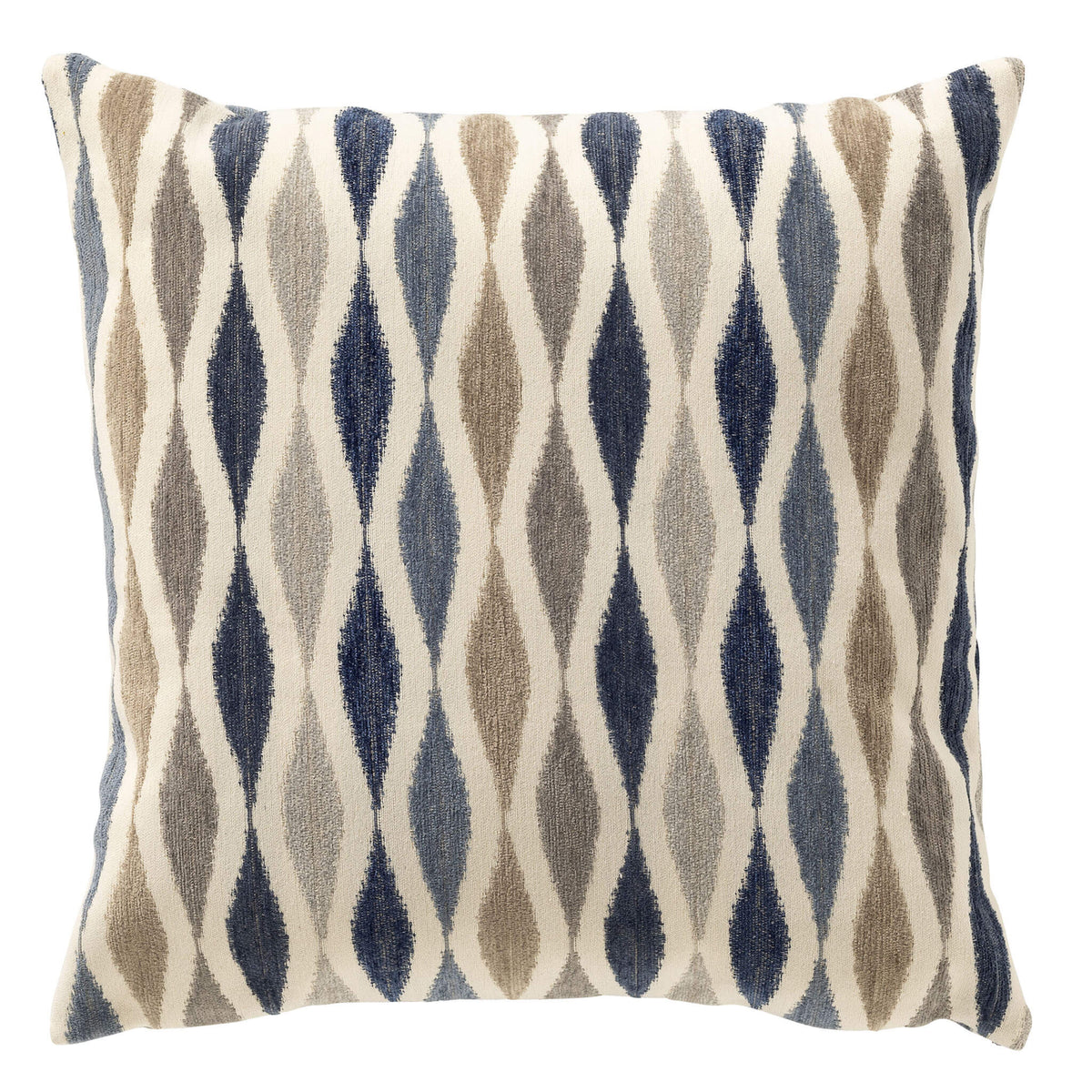 TULA - sierkussen 45x45 cm - golvend patroon - Dark Denim - blauw
