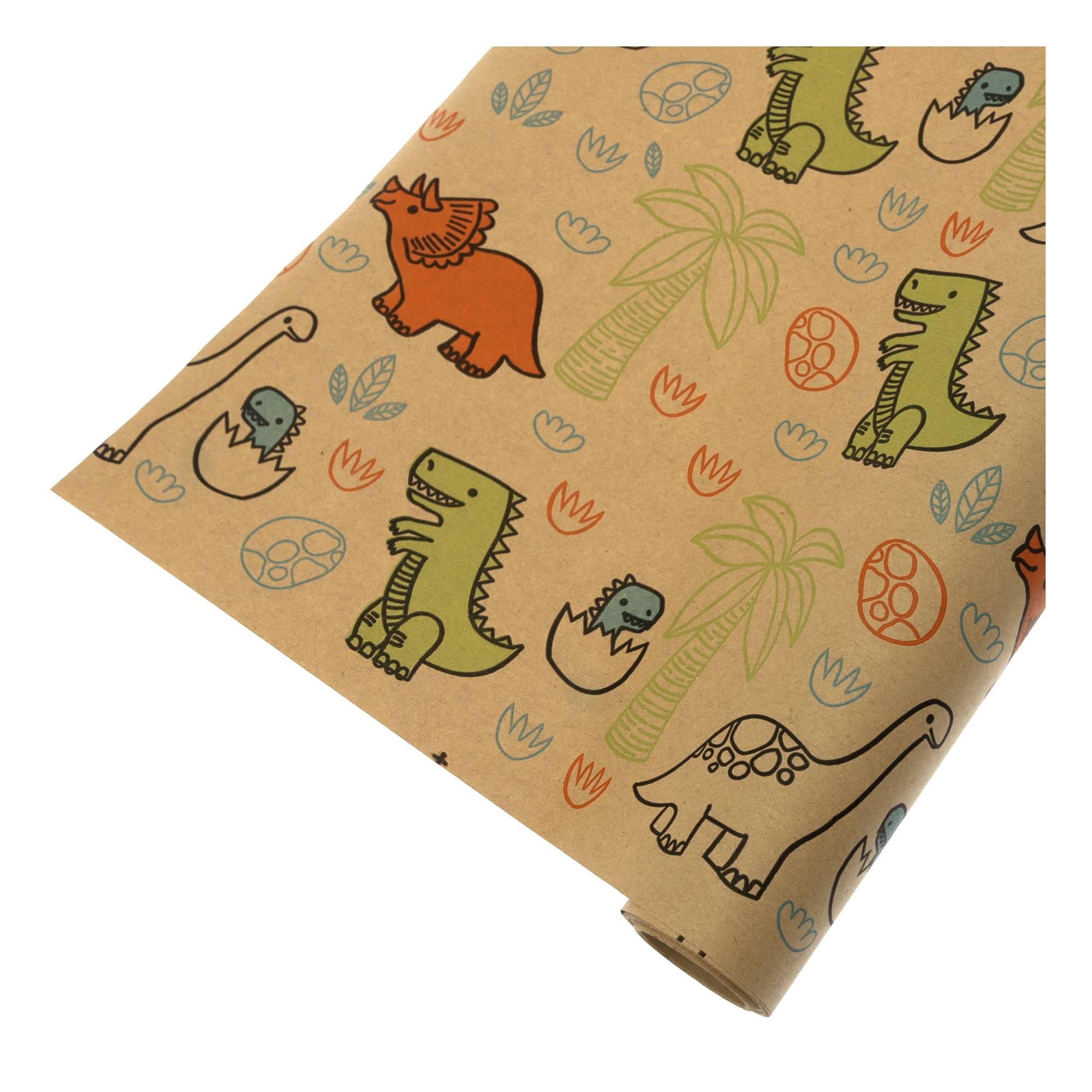 Dino Party Kraft Paper Roll 70cm x 3m